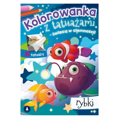 ⁨KOLOROWANKA Z TATUAŻAMI - ŚWIECĄ W CIEMNOŚCI! RYBKI⁩ w sklepie Wasserman.eu