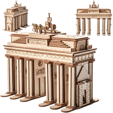 ⁨Little Story Drewniane Puzzle Model 3D - Brama Brandenburska⁩ w sklepie Wasserman.eu