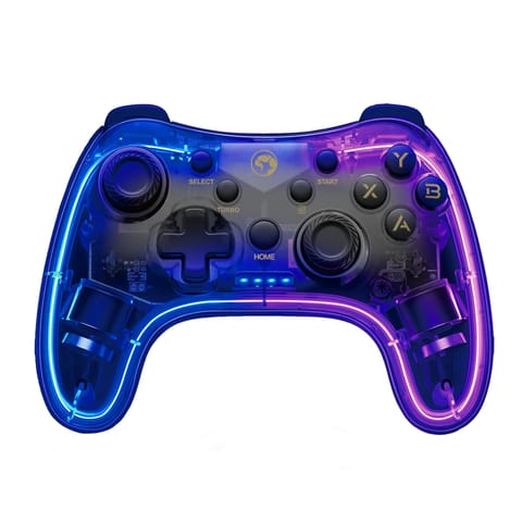 ⁨Gamepad Marvo GHOST 40, bezprzewodowy, 17przycisk, przezroczysty⁩ w sklepie Wasserman.eu