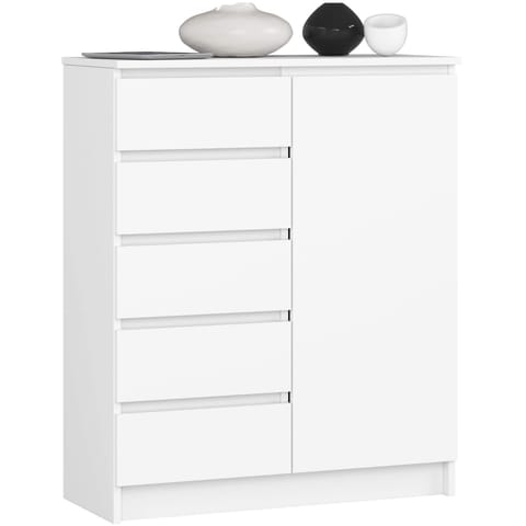 KOMODA K80 1D 5SZ PK BIAŁY w sklepie Wasserman.eu