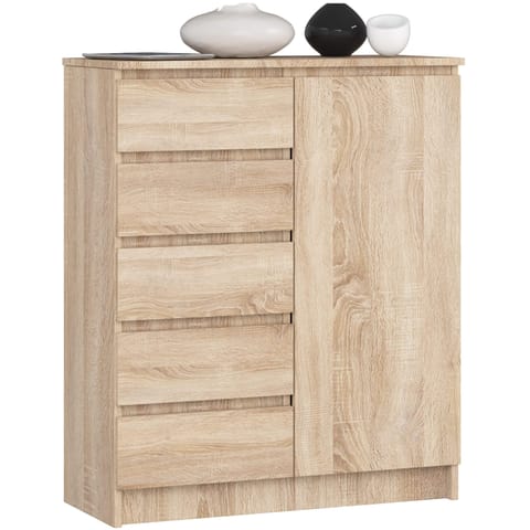 KOMODA K80 1D 5SZ PK DĄB SONOMA w sklepie Wasserman.eu