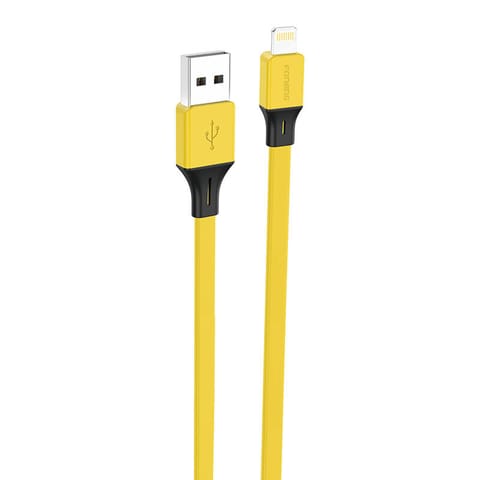 ⁨Kabel USB-A do Lightning Foneng X96 2,4A, 1m (żółty)⁩ w sklepie Wasserman.eu