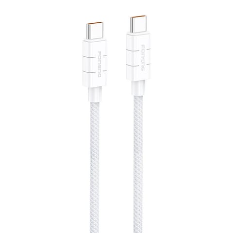 ⁨Kabel USB-C do USB-C Foneng XS02 60W, 1,2m (biały)⁩ w sklepie Wasserman.eu