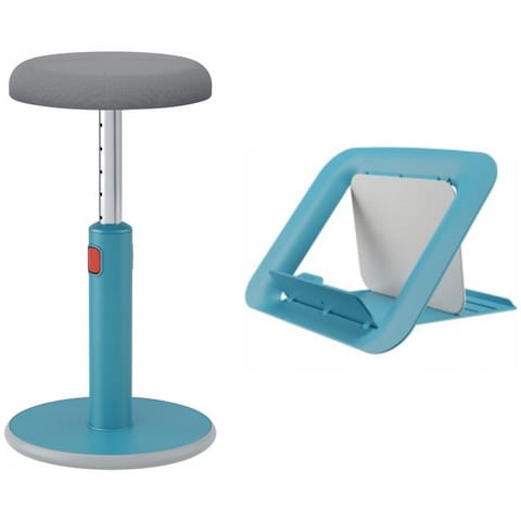 Zestaw Ergonomiczny stołek Ergo Cosy niebieski 65180061 + Podstawka pod laptopa Ergo Cosy niebieska w sklepie Wasserman.eu