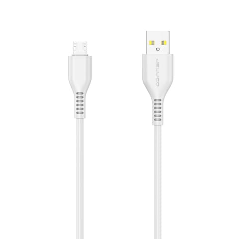 ⁨Kabel Jellico KDS-32 Micro USB 3.1A 2m Biały⁩ w sklepie Wasserman.eu