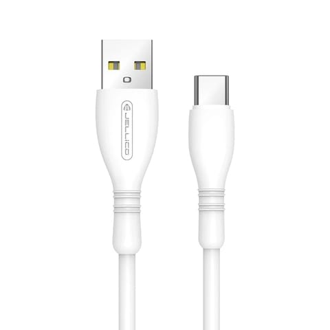 ⁨Kabel Jellico B9 USB-C 3.1A 1m Biały⁩ w sklepie Wasserman.eu