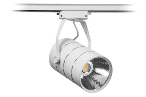 ⁨Lampa sklepowa led reflektor szynowy jednofazowy biały metalowy 30w 2550 lm światło zimne 6000k⁩ w sklepie Wasserman.eu