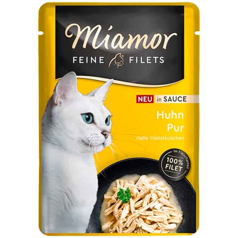 ⁨MIAMOR Feine Filets Chicken in sauce - wet cat food - 100g⁩ at Wasserman.eu