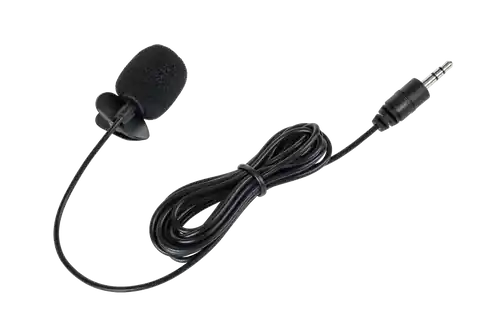 ⁨Microphone with clip on jack cable 3,5mm 2m⁩ at Wasserman.eu