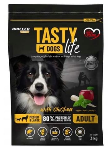 ⁨BIOFEED Tasty Life medium and large Chicken - dry dog ​​food - 3kg⁩ at Wasserman.eu