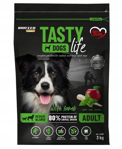 ⁨BIOFEED Tasty Life medium and large Lamb - dry dog ​​food - 3kg⁩ at Wasserman.eu