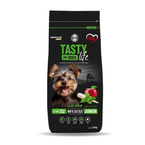 ⁨BIOFEED TASTY DOGS LIFE JUNIOR S WITH LAMB 1,5KG⁩ w sklepie Wasserman.eu
