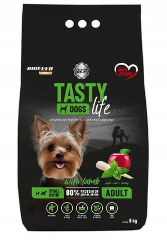 ⁨BIOFEED TASTY DOGS LIFE ADULT SMALL WITH LAMB 8KG⁩ w sklepie Wasserman.eu