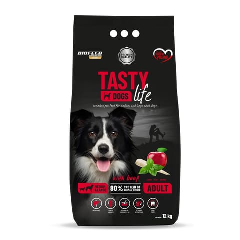 ⁨BIOFEED Tasty Life medium & large Beef - dry dog food - 12kg⁩ at Wasserman.eu