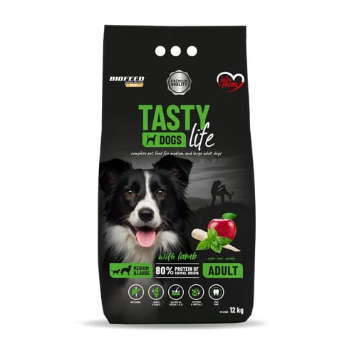 ⁨BIOFEED TASTY DOGS LIFE ADULT M&L WITH LAMB 12KG⁩ w sklepie Wasserman.eu