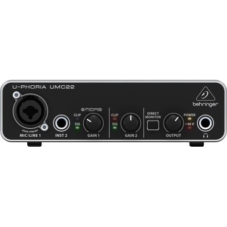 ⁨Behringer UMC22 dodatkowy sprzęt muzyczny Koncert/Studio Przedwzmacniacz⁩ w sklepie Wasserman.eu