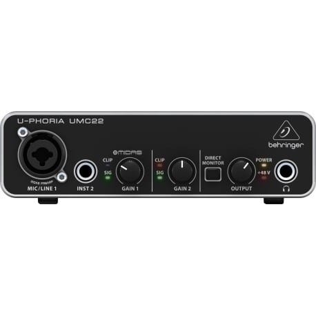 ⁨Behringer UMC22 supplementary music equipment Concert/Studio Pre-amp⁩ at Wasserman.eu