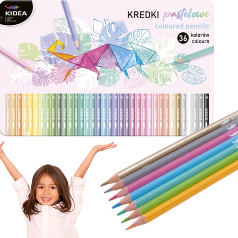 ⁨PASTEL CRAYONS IN A METAL BOX 36k KIDEA⁩ at Wasserman.eu