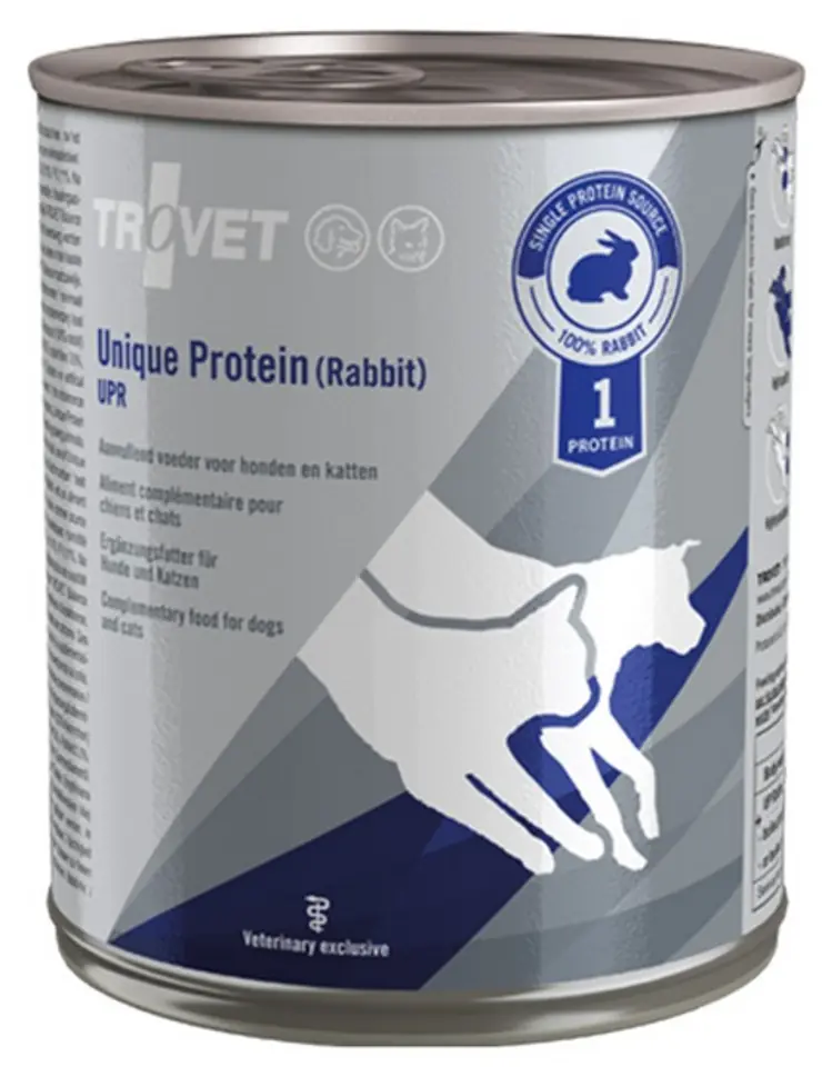 ⁨Trovet Unique Protein UPR Rabbit for dog and cat can 800g⁩ at Wasserman.eu