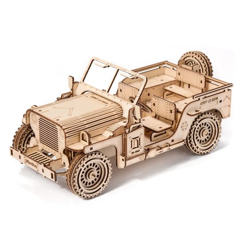 ⁨Little Story Drewniane Puzzle Model 3D - Pojazd Wojskowy Jeep⁩ w sklepie Wasserman.eu