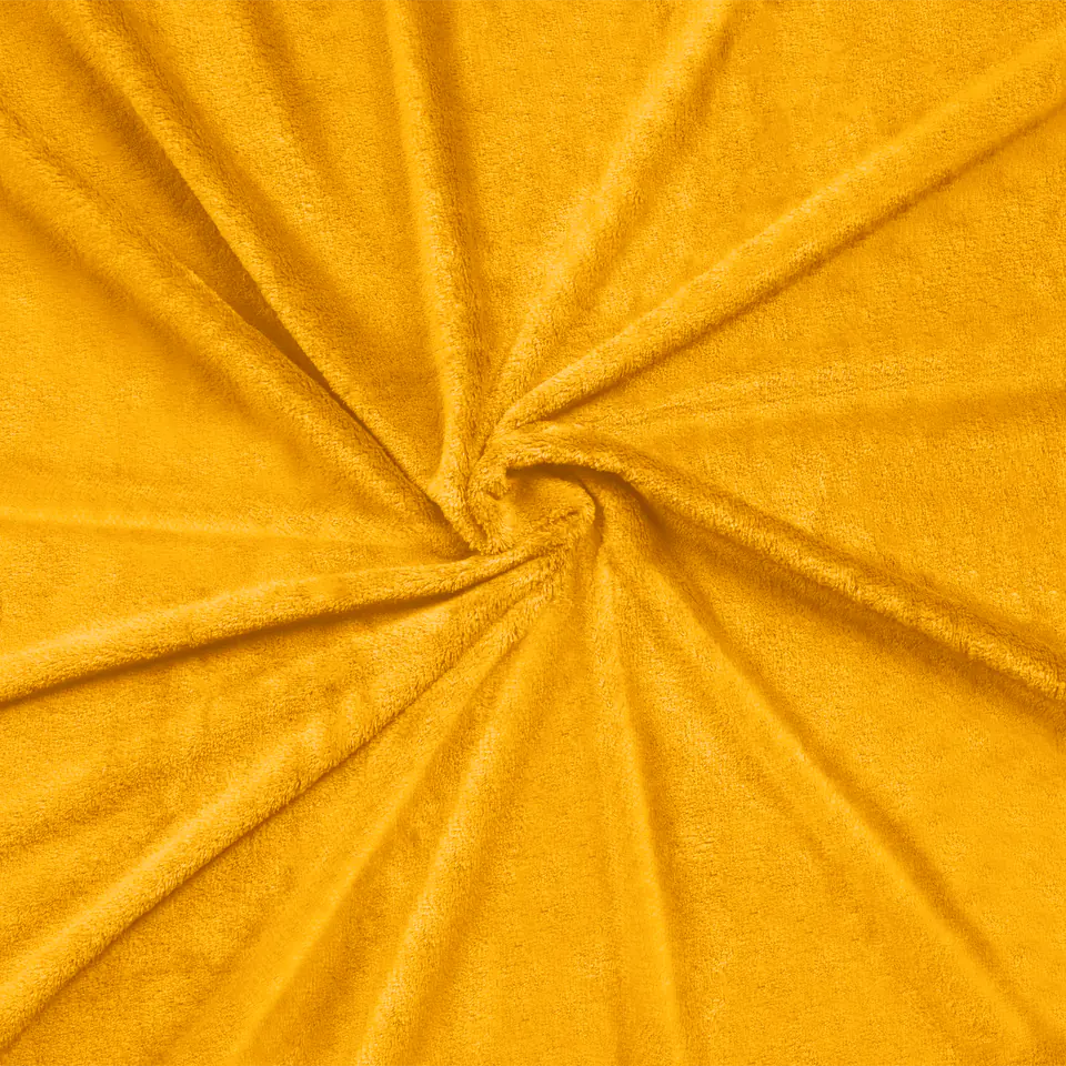 ⁨Fleece blanket 150x200 cm TEESA - yellow⁩ at Wasserman.eu