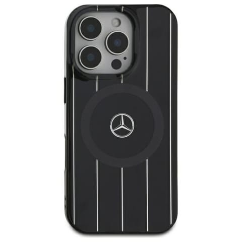 ⁨Mercedes MEHMP16S23HRSK iPhone 16 6.1"    czarny/black hardcase MB Double Layer Crossed Lines MagSafe⁩ w sklepie Wasserman.eu