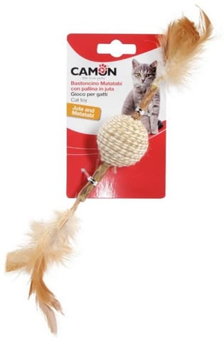 ⁨Camon Cat Toy Matatabi Kij z piłką jutową⁩ w sklepie Wasserman.eu