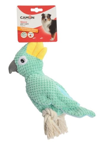 Camon Dog Toy Pluszowa papuga ze sznurem i piszczałką w sklepie Wasserman.eu