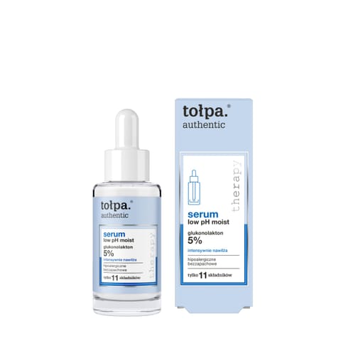 ⁨TOŁPA Authentic Serum do twarzy Low pH Moist - intensywnie nawilża (5% glukonolakton) 30 ml⁩ w sklepie Wasserman.eu