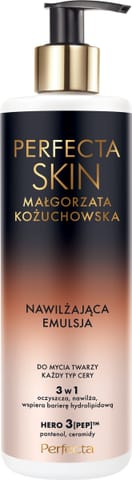 ⁨PERFECTA Skin Małgorzata Kożuchowska Nawilżająca emulsja do mycia twarzy 3w1 300 ml⁩ w sklepie Wasserman.eu