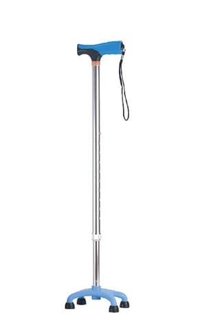 ⁨Walking stick - quadruped with soft grip - blue AR-017⁩ at Wasserman.eu