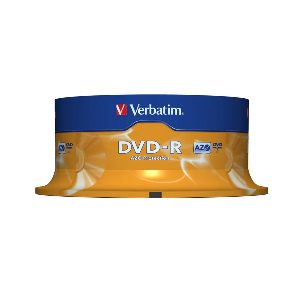 ⁨DYSK VERBATIM DVD-R 4.7 GB 16X MATTE SILVER CAKE BOX 25⁩ w sklepie Wasserman.eu