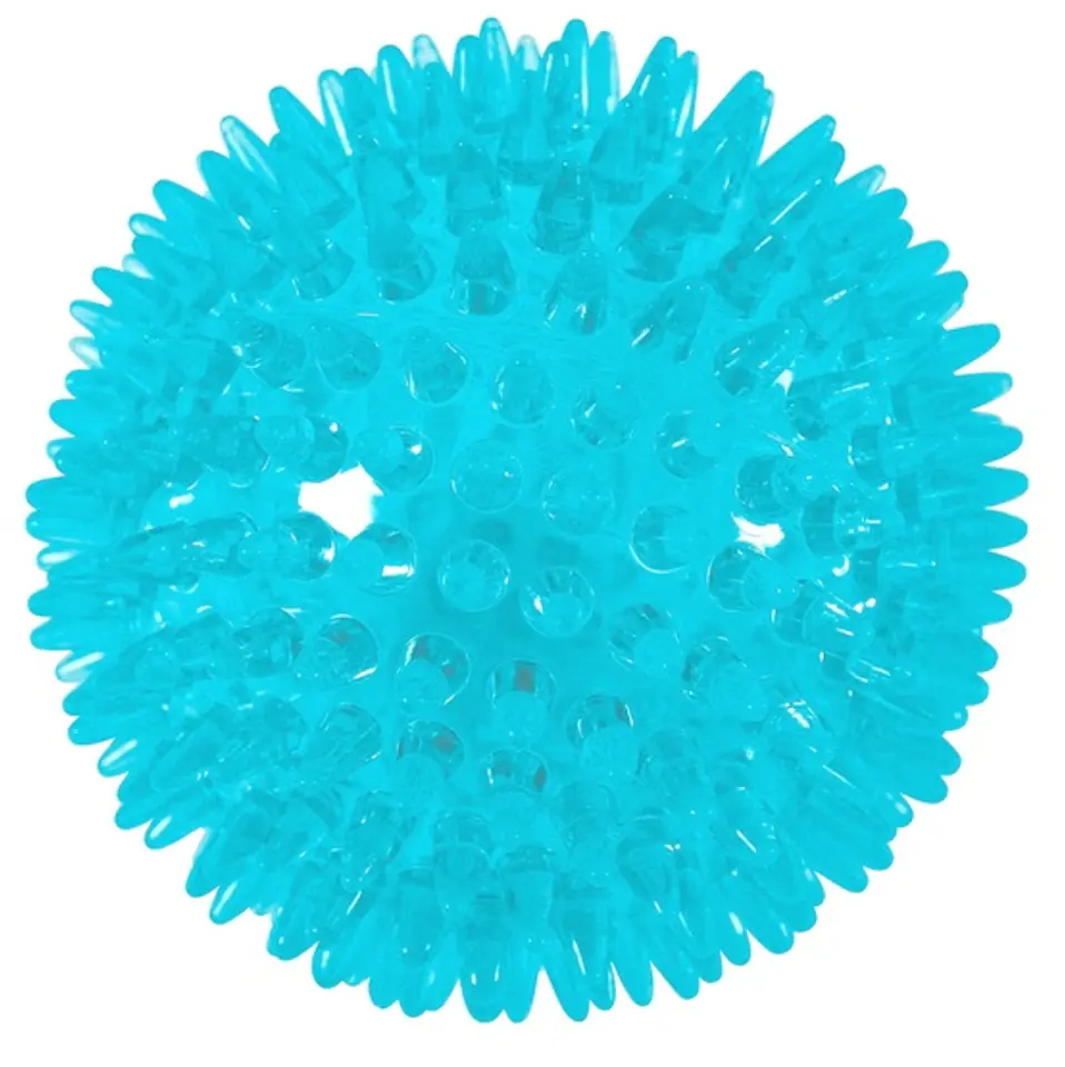 ⁨Zolux Toy TPR POP Ball with spikes 8cm turquoise [479070TUR]⁩ at Wasserman.eu