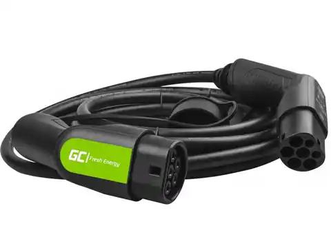 ⁨Green Cell EV10 electric vehicle charging cable Black Type 2 1 7 m⁩ at Wasserman.eu