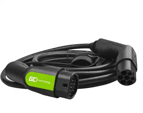 ⁨Green Cell EV12 electric vehicle charging cable Black Type 2 3 7 m⁩ at Wasserman.eu