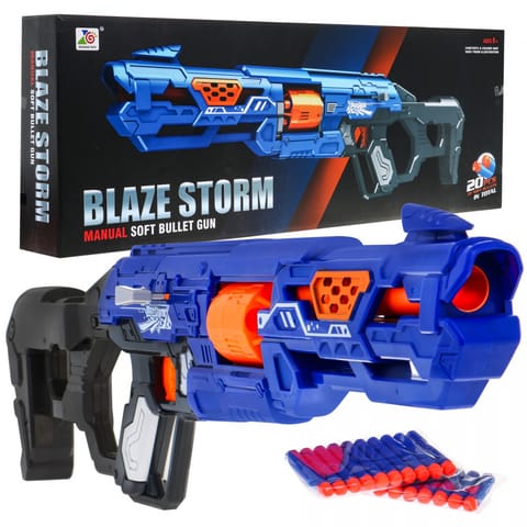 ⁨Manualny Karabin Blaze Storm Mechanizm 20 długich Pocisków z pianki⁩ w sklepie Wasserman.eu