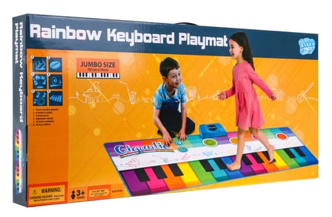 ⁨Duża Mata Muzyczna Super Kolorowy Keyboard⁩ w sklepie Wasserman.eu