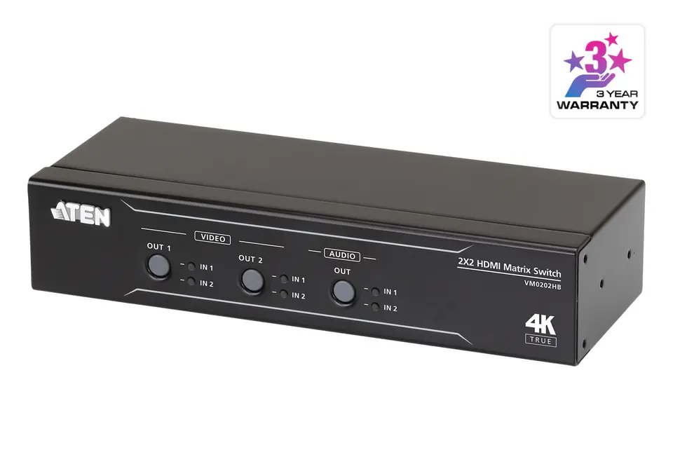 ⁨Przełącznik 2x2 True 4k HDMI Matrix Switch VM0202HB⁩ w sklepie Wasserman.eu