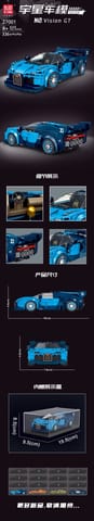 ⁨Zestaw Klocków Auto Sportowe 336el. Niebieskie⁩ w sklepie Wasserman.eu