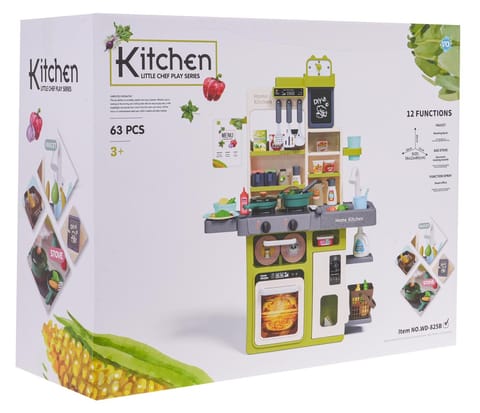 ⁨Kuchnia Aneks Kuchenny z Funkcją Świateł i Dźwięku 63el. Zielony⁩ w sklepie Wasserman.eu