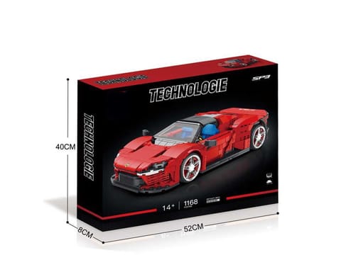 Zestaw Klocków Auto Sportowe Czerwone 1168el. w sklepie Wasserman.eu