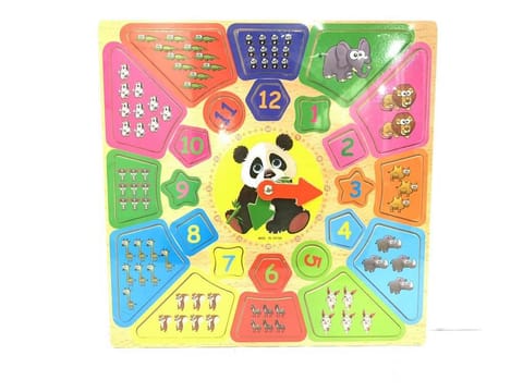 ⁨Plansza Edukacyjna Zegar + Nauka Liczenia Panda⁩ w sklepie Wasserman.eu