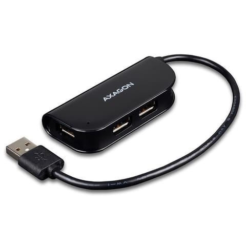 ⁨AXAGON HUE-X4B Hub 4-po rt USB 2.0 black⁩ at Wasserman.eu