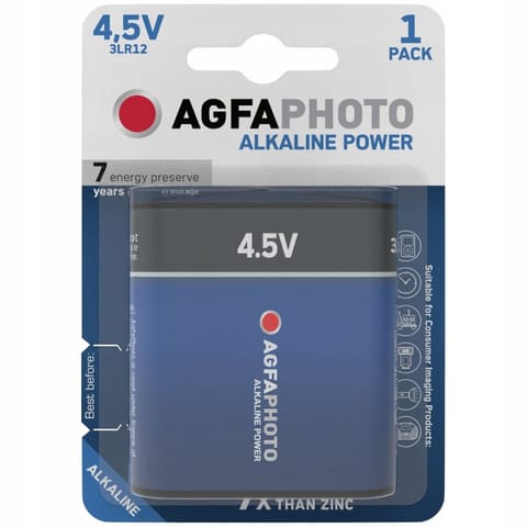 ⁨1x BATERIA AGFAPHOTO 3LR12 4.5V ALKALICZNA⁩ w sklepie Wasserman.eu