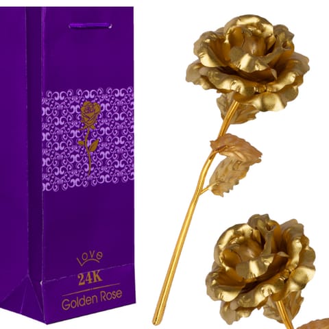 ⁨ETERNAL ROSE GOLDEN PURPLE GIFT FOR HER HIM⁩ at Wasserman.eu