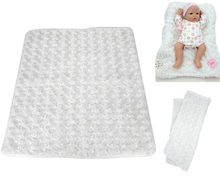 ⁨LARGE FLUFFY CUDDLY BLANKET FOR DOLL DOLL WHITE⁩ at Wasserman.eu