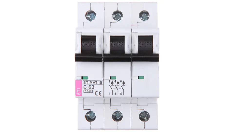 ⁨Wyłącznik nadprądowy 3P C 63A 6kA AC ETIMAT10 002135722⁩ w sklepie Wasserman.eu