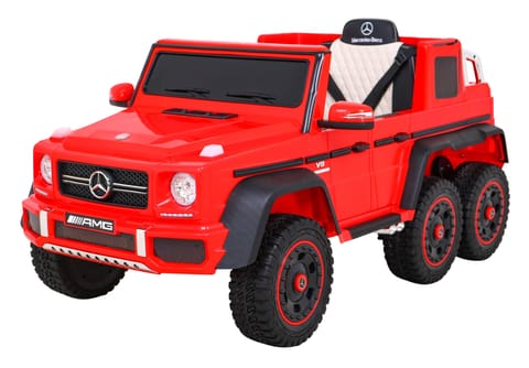 ⁨Auto Na Akumulator Mercedes G63 AMG Czerwony Pilot EVA Wolny Start MP3 LED⁩ w sklepie Wasserman.eu