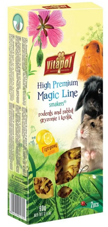 ⁨VITAPOL GOURMETS FOR RODENTS AND RABBIT WITH LEMON MAGIC LINE [ZVP-1170] 90g⁩ at Wasserman.eu