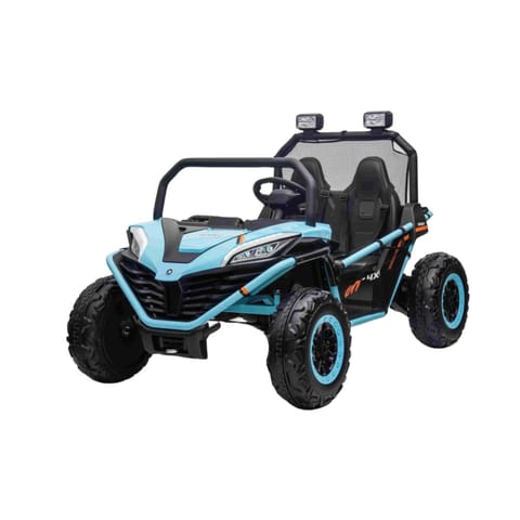 ⁨Auto Na Akumulator Pojazd Buggy FASTER 4x4 Niebieski MP3 LED Ekoskóra⁩ w sklepie Wasserman.eu